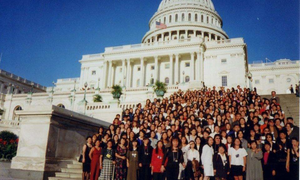 organized group with Susan Cox at White House