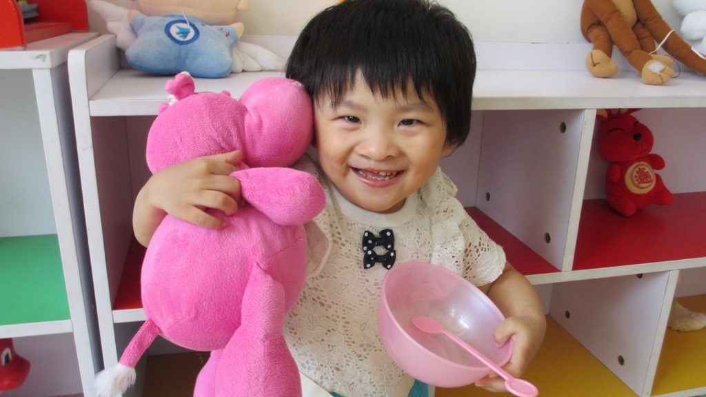 Child with Birthday gift in China