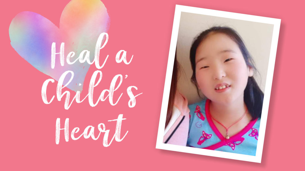 Mongolian girl who needs heart surgery