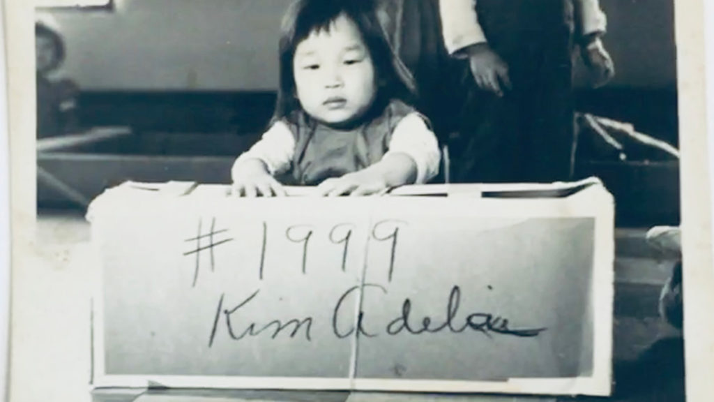 korean adoptee before she got on the plane to come to the US