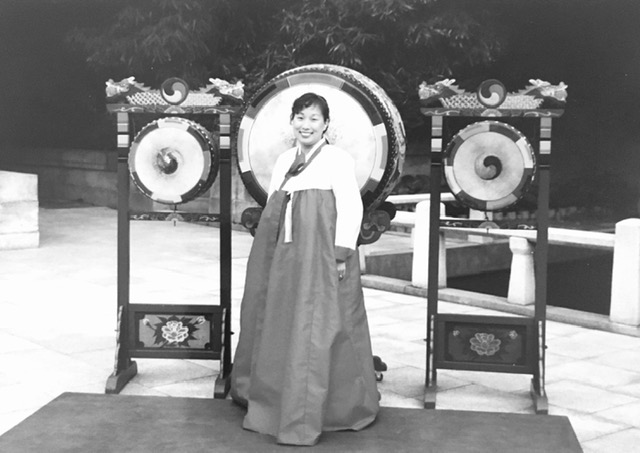 Korean adoptee wearing hanbok