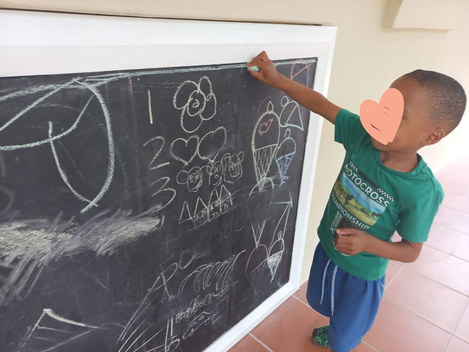rami needs an adoptive family drawing on a chalkboard