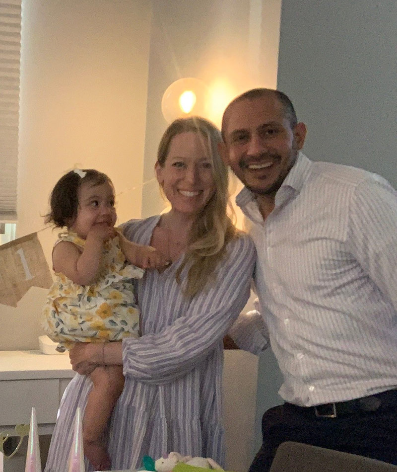 smiling family waiting to adopt