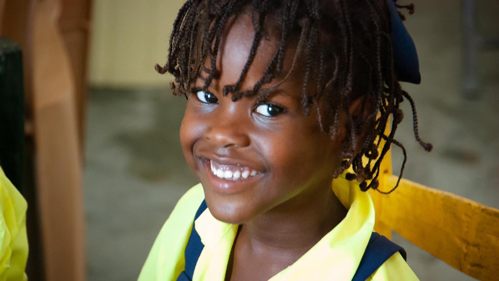 little girl in holt child sponsorship in haiti