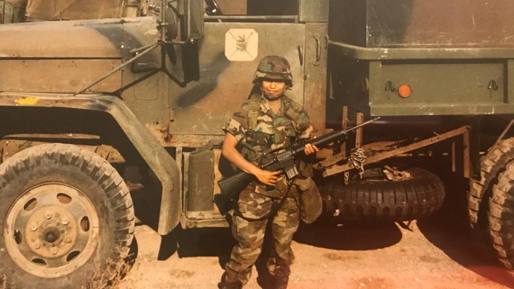 Thuy Williams in the Army