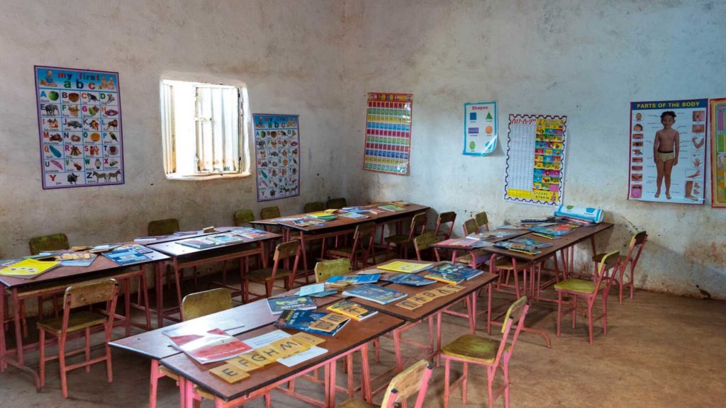 A reading room at an early childhood development center in Ethiopia.