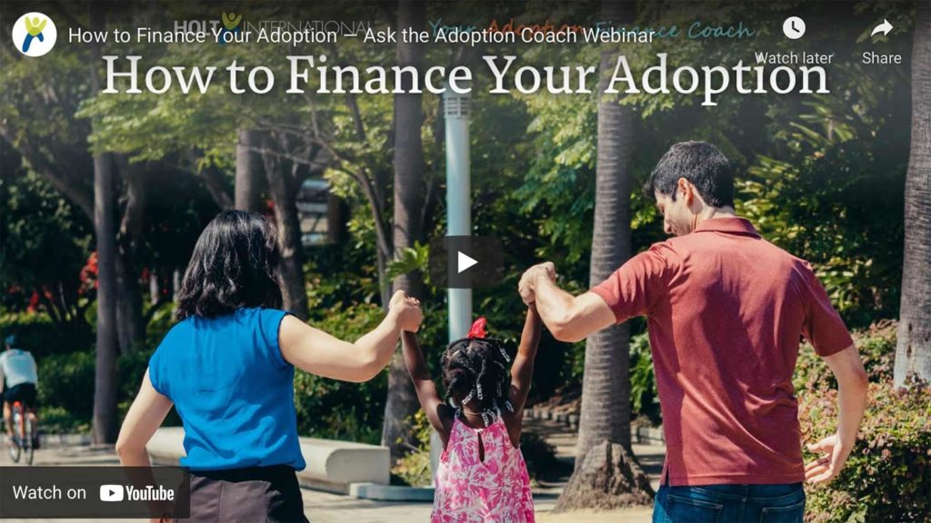 Video still for How to Finance Your Adoption through Holt International's Adoption Finance Coach