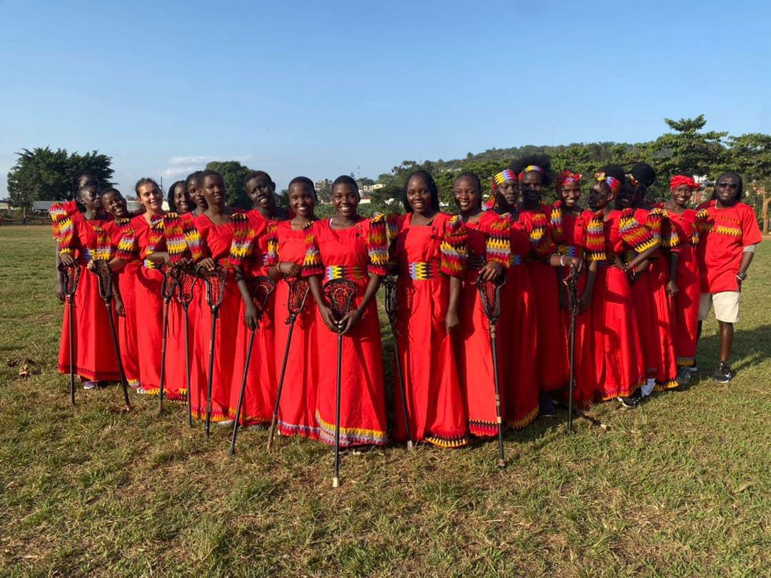 Uganda Women's National Lacrosse Team, 2022, orange dresses, adoptee achievements