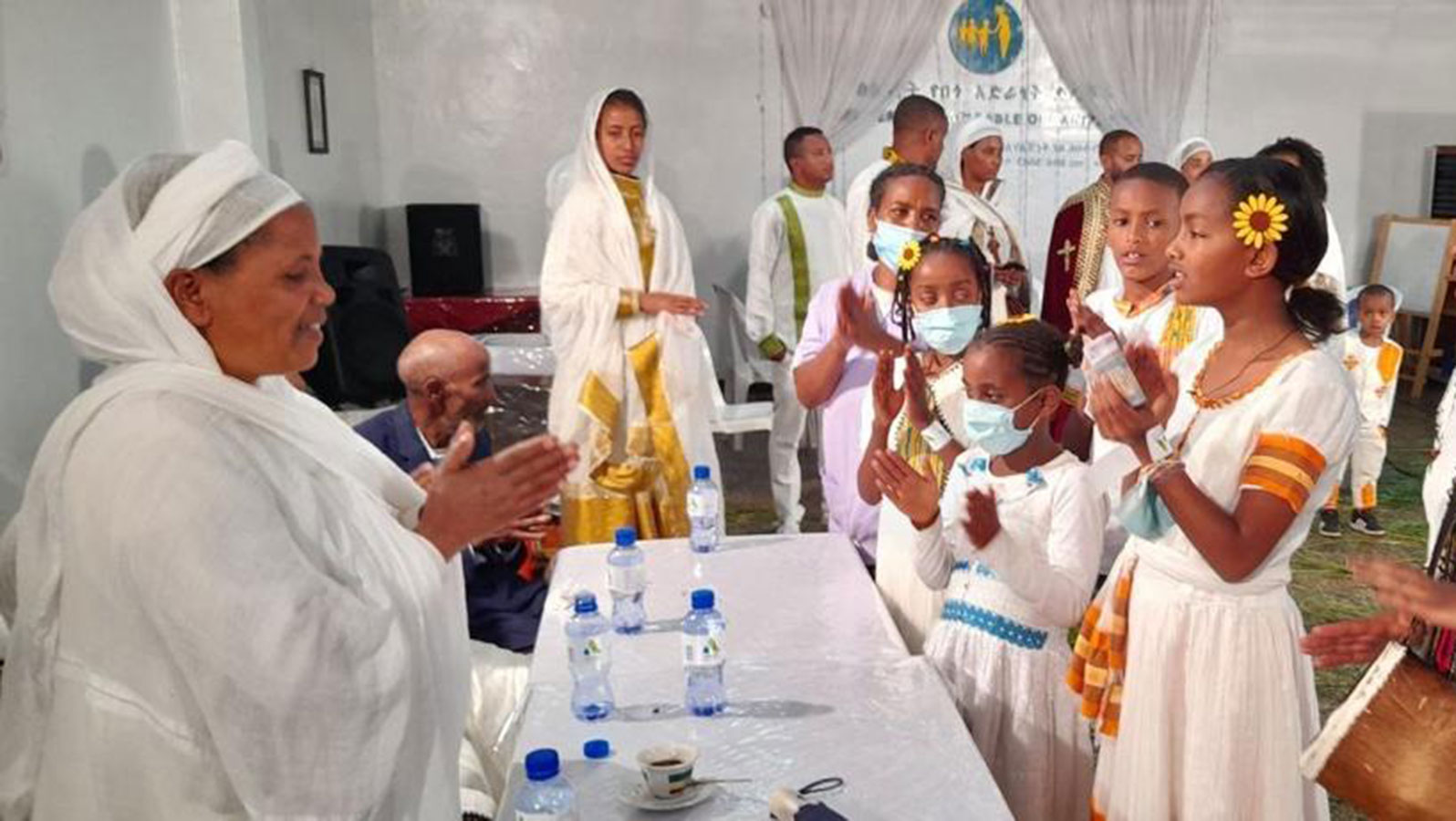 group of women celebrating the new year in ethiopia