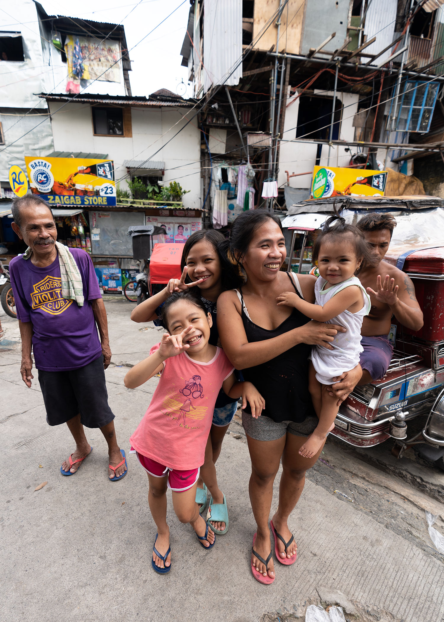 A family in the Philippines in our supplemental feeding program