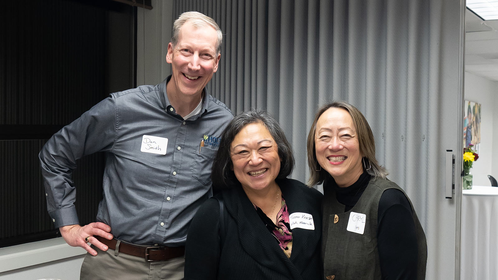 Interim CEO with adult adoptees Tami Kraske and Cheryl Myers