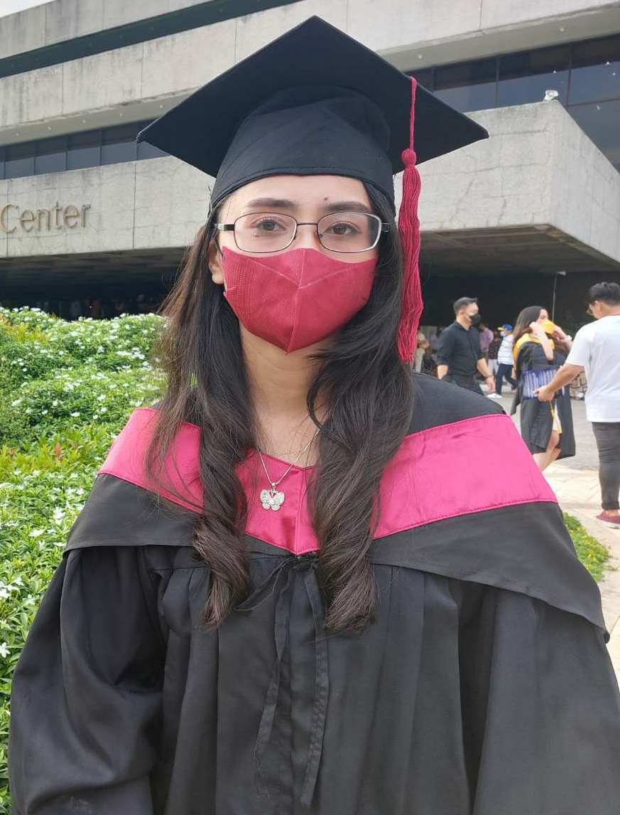 Roseline, graduate of the ILEA program for children aging out of orphanage care in the Philippines, in cap and gown