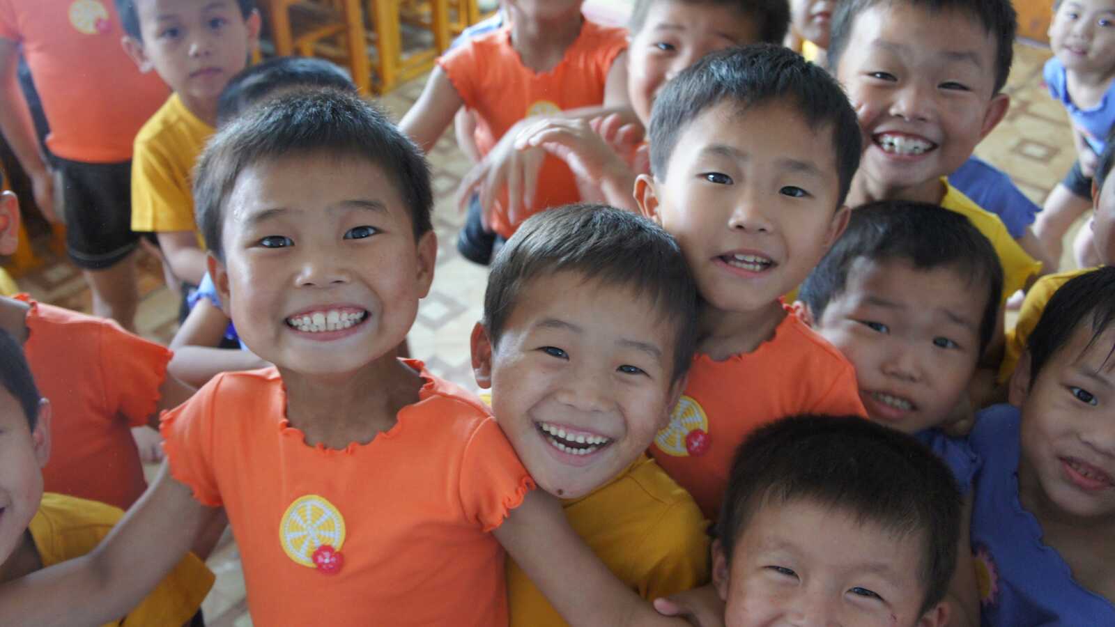 Group of young boys Korea