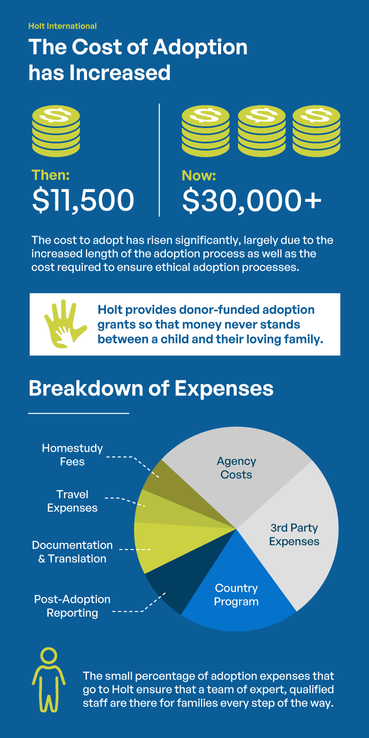 Infographic about how the cost of adoption has increased