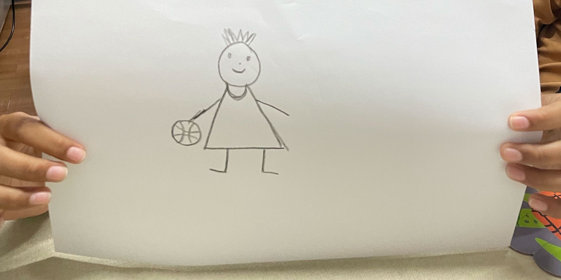 Self-portrait by older waiting child Dakota in SNP adoption program